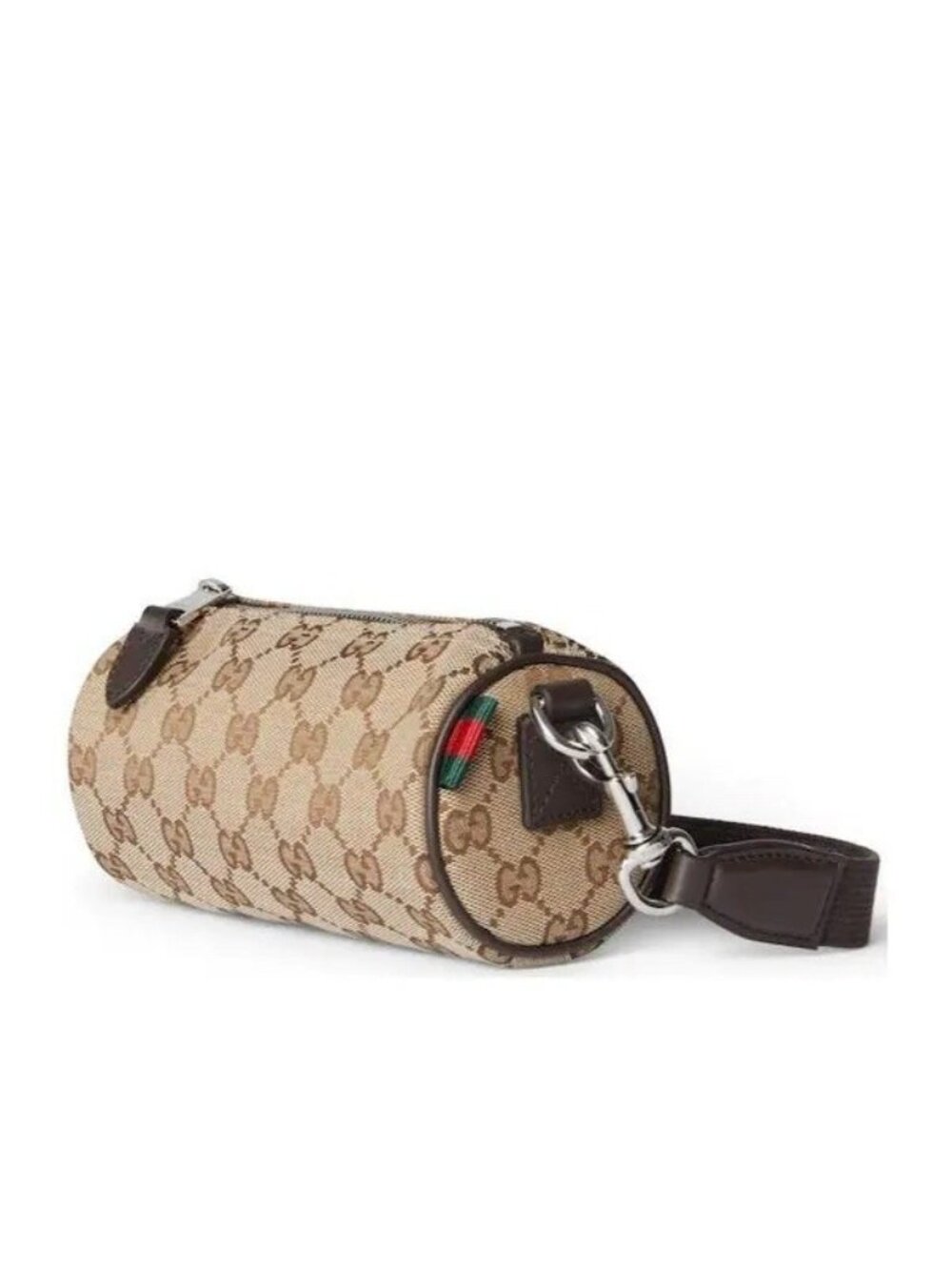 NEW Gucci Monogrammed Cylinder Crossbody Bag Canvas 100% Authentic